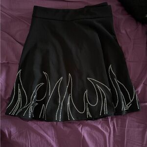 Embellished Black Skirt